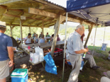 Unser Falt-Pavillon diente als zusätzlicher Schattenspender